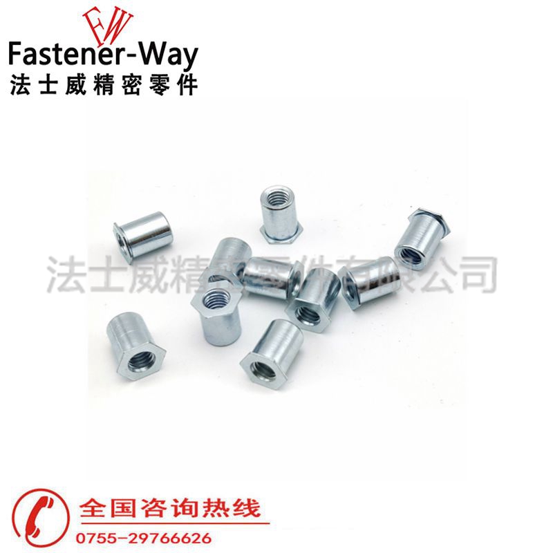 SOA-440-4通孔铝材压铆螺母柱1 SOA-440-4通孔铝材压铆螺母柱1