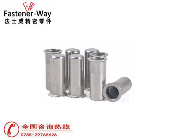 不锈钢盲孔滚花平头圆柱拉铆螺母3 不锈钢盲孔滚花平头圆柱拉铆螺母3