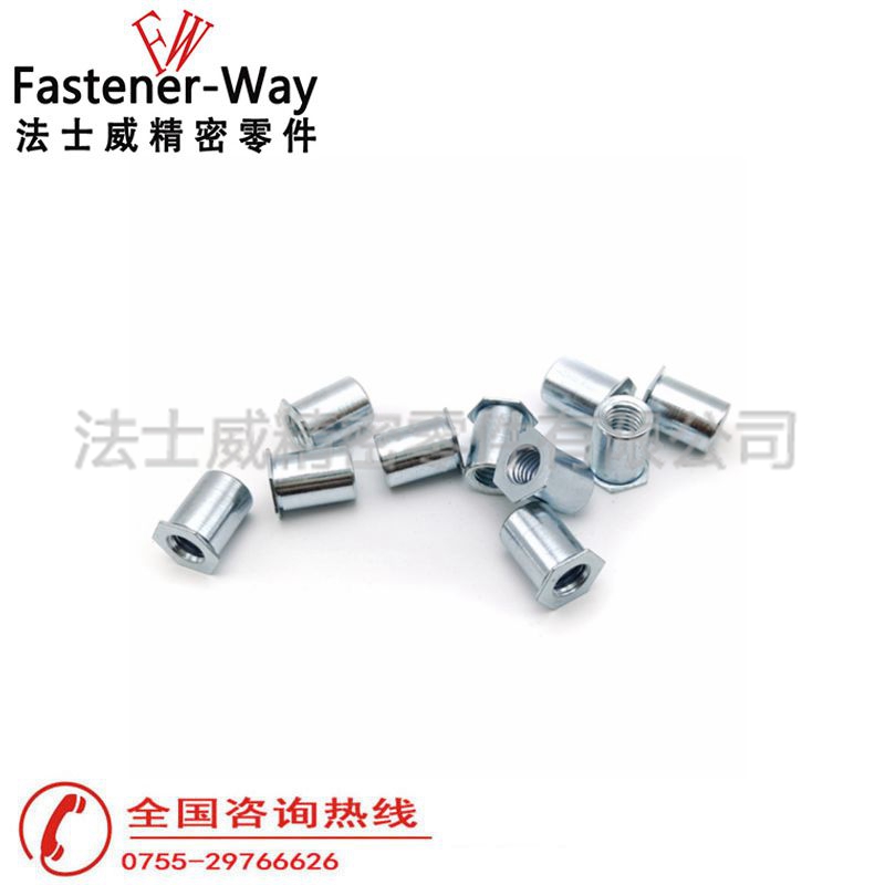 SOA-440-4通孔铝材压铆螺母柱 SOA-440-4通孔铝材压铆螺母柱