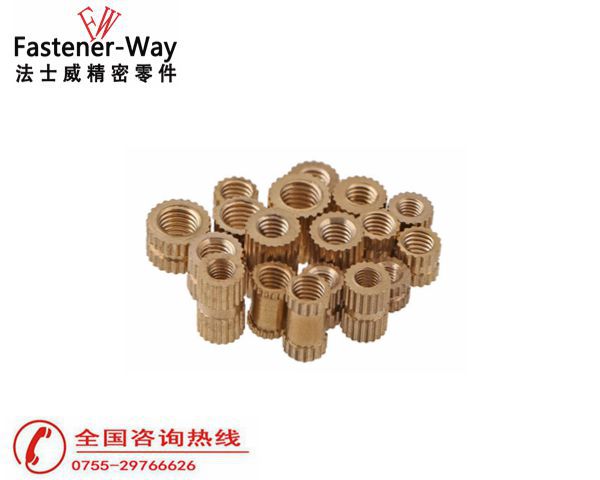 直纹滚花国标铜螺母4 直纹滚花国标铜螺母4