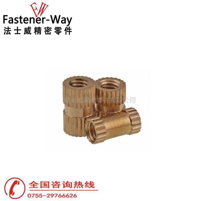 直纹滚花国标铜螺母 直纹滚花国标铜螺母